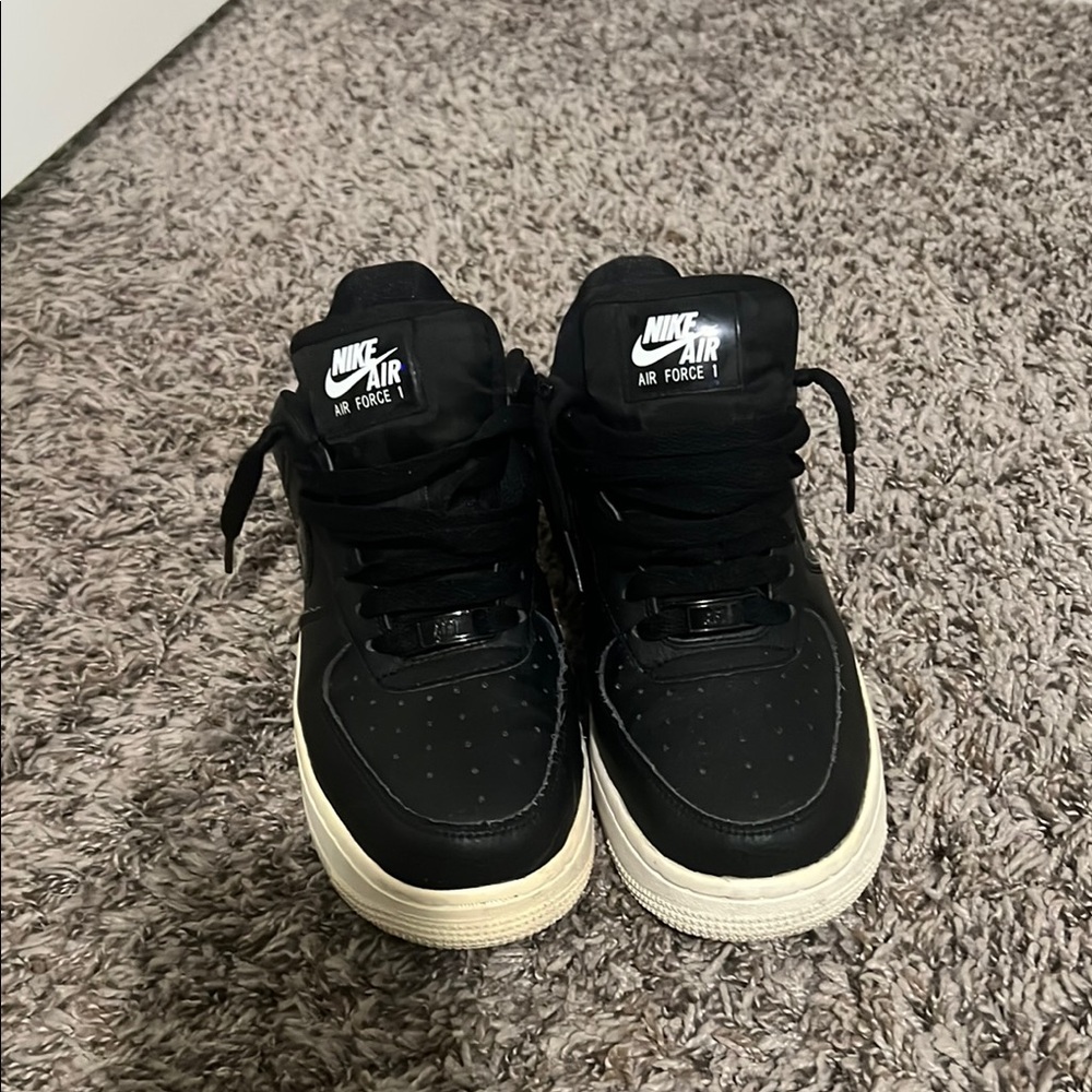 Nike Black and White Air Force 1 Sneakers